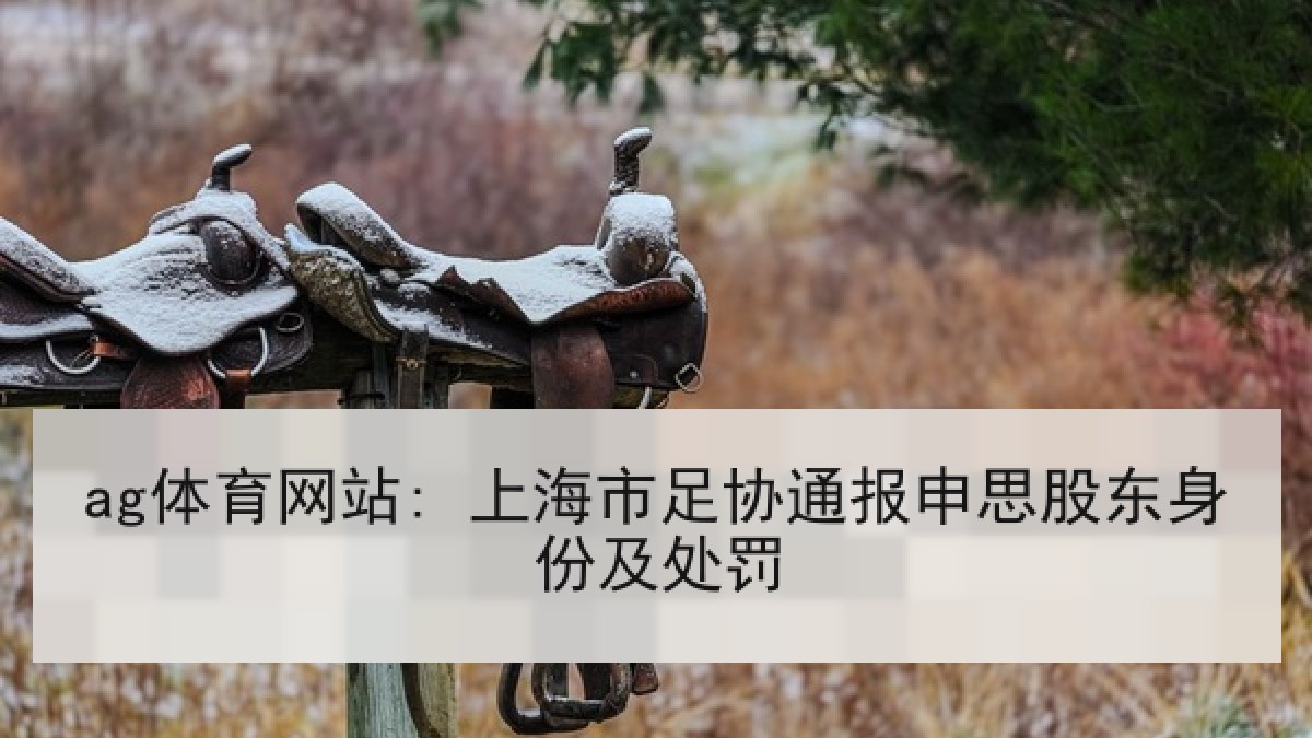 ag体育网站: 上海市足协通报申思股东身份及处罚 ag体育网站: 上海市足协通报申思股东身份及处罚